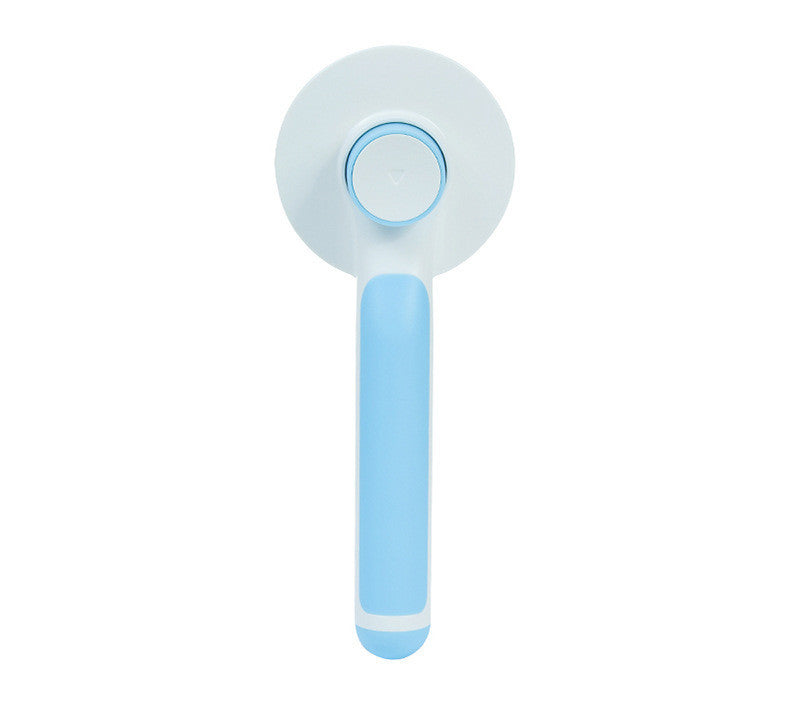 One-Click / Self-Cleaning Pet Grooming Comb – Round Handle Deshedding Tool for Dogs & Cats