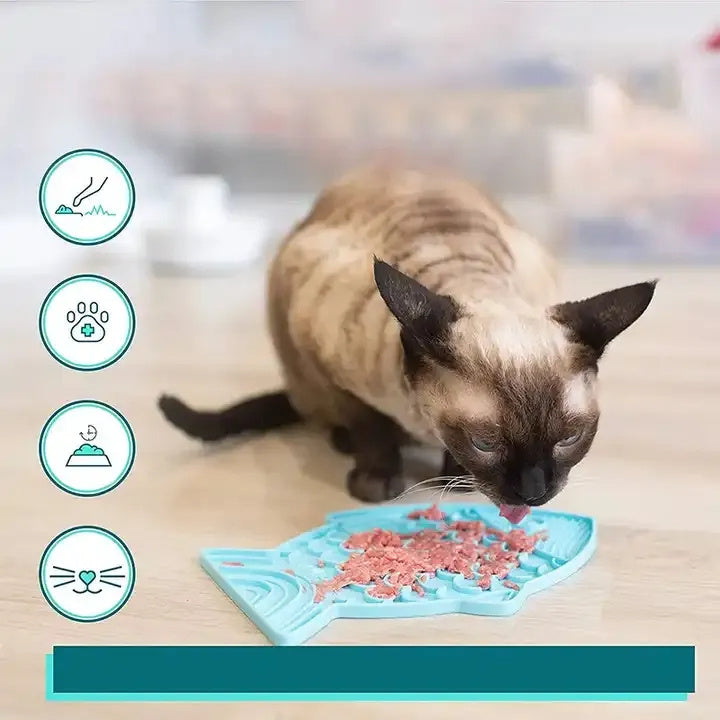 Silicone Pet Lick Pad – Slow Feeder for Dogs & Cats