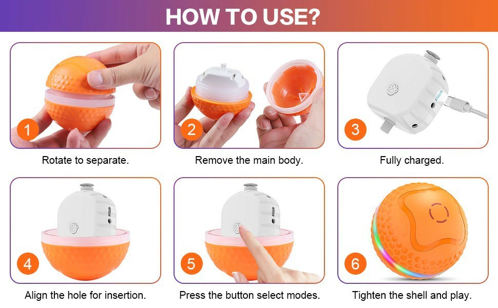 Interactive Automatic Rolling Dog Toy Ball – Smart Motion Play
